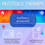 LotFancy Face Ice Pack Wrap for TMJ, Wisdom Teeth, with 4 Reusable Hot Cold Therapy Gel Packs, Pain Relief for Chin, Head, Oral and Facial Surgery, Dental Implants, Blue
