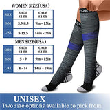 CHARMKING Compression Socks for Women & Men (8 Pairs) 15-20 mmHg Graduated Copper Support Socks are Best for Pregnant, Nurses - Boost Performance, Circulation, Knee High & Wide Calf (S/M, Multi 19)