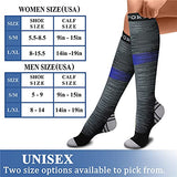 CHARMKING Compression Socks for Women & Men (8 Pairs) 15-20 mmHg Graduated Copper Support Socks are Best for Pregnant, Nurses - Boost Performance, Circulation, Knee High & Wide Calf (L/XL, Multi 19)