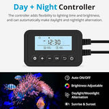 NICREW 20W Saltwater Aquarium Light, Marine LED Reef Light for Corals, Programmable Timer Controller, 18 to 24-Inch