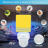 HiAnifri Flying Insect Trap Plug-in, 2023 Upgrade Plug-in Bug Catcher Mosquito Fruit Fly Gnat Killer Indoor, Safe Non-Toxic UV Night Light with Sticky Pad for Flies, Gnats, Moths (1 Pack), 1-1White