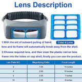 Headband Magnifier, Professional Double Lens Head-Mounted Loupe Jewelry Magnifier, Reading Visor Opitcal Glass Binocular Magnifier with Lens Magnification-1.5X 2X 2.5X 3.5X for Repair, Crafts