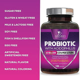 Probiotics, 60 Billion CFU per Serving, Probiotic with Prebiotics for Digestive & Immune Health Support for Women & Men - Nature's Supplement is Shelf Stable, Soy, Dairy & Gluten Free - 120 Capsules
