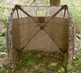 AUSCAMOTEK Leafy Hunting Blind Portable Ground Blind, Quick Setup Lightweight Deer Blind Camouflage Tent Brown
