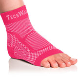 TechWare Pro Ankle Brace Compression Sleeve - Relieves Achilles Tendonitis, Joint Pain. Plantar Fasciitis Foot Sock with Arch Support Reduces Swelling & Heel Spur Pain. (Pink, L/XL)