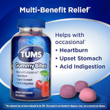 TUMS Gummy Bites Dietary Supplement for Occasional Heartburn Relief, Upset Stomach and Acid Indigestion, Cherry Berry Burst - 108 Count - Get Ready for The Big Game