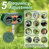 Solar Powered Ultrasonic Animal Repeller with Motion Sensor - Effective Squirrel, Dog, and Cat Deterrent for Yard, Garden, and Farm