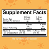MaryRuth's Vitamin D3 Liquid Drops for Infants & Toddler | USDA Organic Liquid Vitamin D Spray for Infants & Toddlers | Immune Support & Bone Health | Vegan | Gluten Free | Non-GMO | 90-150 Servings