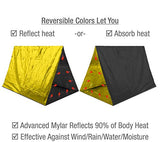 Swiss Safe Emergency Mylar Thermal Blankets + Bonus Gold Foil Space Blanket. Designed for NASA, Outdoors, Survival, First Aid, Double-Sided Black and Gold, 4 Pack