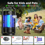 Evolpol Bug Zapper Outdoor Indoor, Mosquito Zapper with Large-Capacity 5000mAh Battery, 4 in 1 Insect Fly Zapper with Powerful Spotlights, Rechargeable & Cordless for Camping, Fishing, Patio, Home
