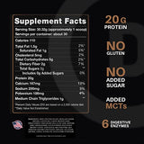 Devotion Nutrition Protein Powder Blend | Gluten Free, Keto Friendly, No Added Sugars | 1g MCT | 20g Whey & Micellar Protein | 2lb Tub (Mocha Java Chip)