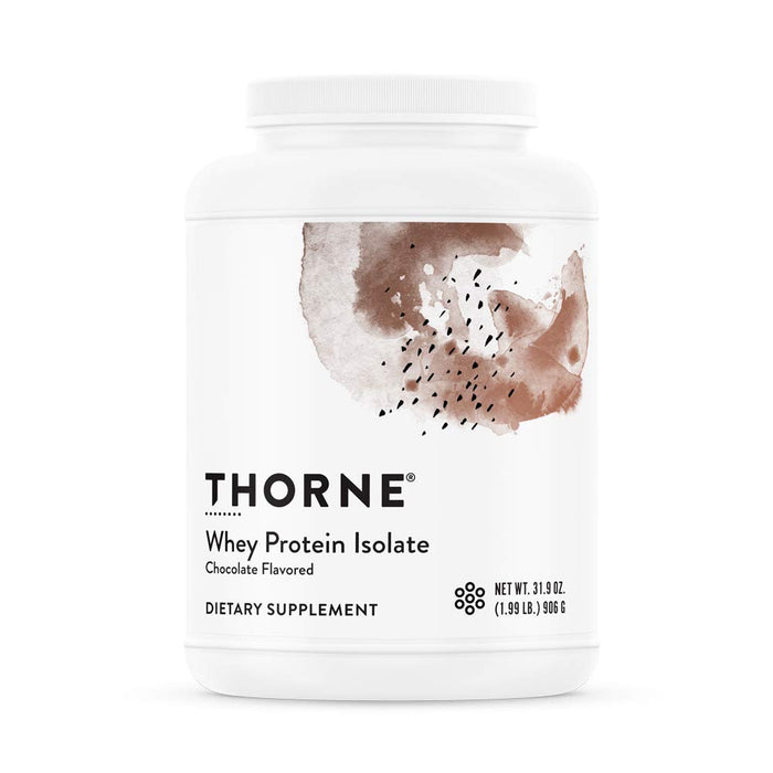 Thorne Whey Protein Isolate - 21 Grams of Easy-to-Digest Whey Protein Powder - NSF Certified for Sport - Chocolate Flavored - 31.9 Ounces - 30 Servings