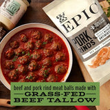 EPIC Beef Tallow, Grass-Fed, Keto Friendly, Whole30, 11oz Jar