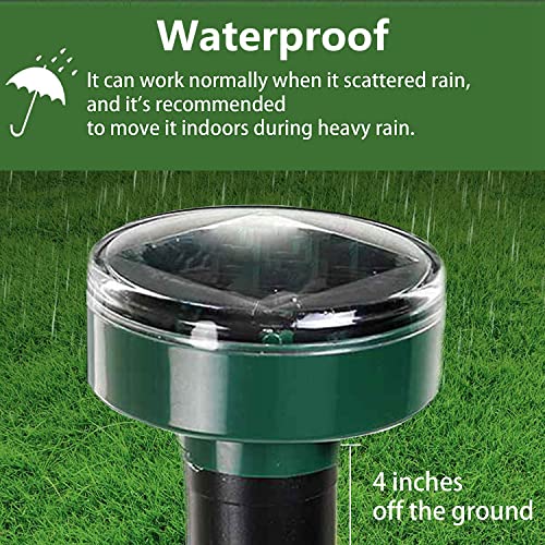 Gopher Repeller Ultrasonic Solar Mole Repellent 4 Pack Solar Mole Repellent & Gopher Repellent Ultrasonic Solar Powered Waterproof for Yard & Garden