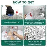 EPESTOEC 17.3" Heavy Duty Squirrel Trap, Folding Live Small Animal Cage Trap, Humane Cat Traps for Stray Cats, Rabbits, Raccoons, Skunks, Possums and More Rodents, Catch and Release.