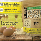 PaleoPro Protein Powder Grass-Fed, Pastured, Cage-Free Protein | Gluten Free, Dairy Free. No Sugar, Soy, Grains or Net Carbs | Paleo & Keto Friendly - Aztec Vanilla, 15 Servings