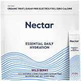 Nectar Hydration Packets - Electrolytes Powder Packets - No Sugar or Calories - Organic Fruit Liquid Daily IV Hydrate Packets for Clean Dehydration Relief and Rapid Rehydration (Berry 30 Pack)