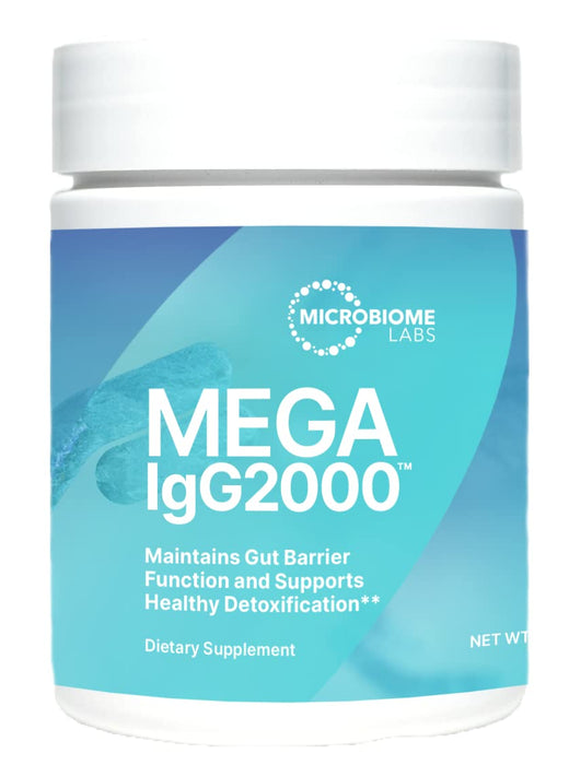 Microbiome Labs Mega IgG2000 - Gut Health + Detox Support with Immunoglobulins Concentrate - Lactose & Dairy-Free Colostrum Alternative Powder for Digestive Health (2.1 Ounces)