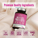 NordVida Women's Probiotic, 120 Billion & 32 Strains, Shelf Stable Probiotic for Gut, Vagina & Urinary Tract, with Cranberry, Prebiotic, Digestive Enzymes, No Gluten Dairy, 30 Delayed Release Capsules