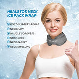 Neck Ice Pack Wrap, Cervical Ice Pack,Cervical Cold Compress Ice Packs for Neck Injuries, Reusable Cold Hot Therapy Adjustable Flexible Gel Ice Wrap for Neck Pressure,Surgery Pain Instant Relief