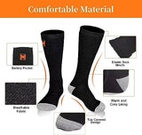 Heated Socks for Men, Battery Heated Socks, Electric Heating Socks for Men Women Camping Fishing Cycling Skiing Skating Hunting Hiking (Black)