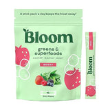 Bloom Nutrition Super Greens Powder Smoothie Mix, 15 Stick Packs - Probiotics for Digestive Health & Bloating Relief for Women, Digestive Enzymes with Organic Superfoods for Gut Health (Berry)