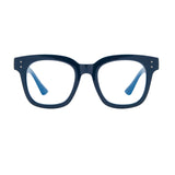 Madison Avenue Blue Light Blocking Glasses Oversized Fashion Blue Light Glasses for Women Anti Eyestrain & UV Protection Computer Eyeglasses (Ink Blue)