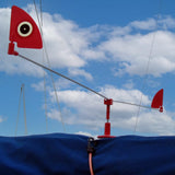 Bird B Gone - Repeller 360 - Spinning Bird Deterrent With Scare Eye Flags - Deters Seagulls and Other Birds From Landing - Durable Windproof Design - For Boats, Docks, Lights - Easy Installation - 6ft