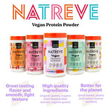 Natreve Vegan Protein Powder - 25g Plant Based Protein Powder with Probiotics and Amino Acids - Gluten Free & Unflavored, 20 Servings