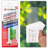 Window Fly Traps Indoor Clear 15pk Strips Indoor. The Only Double Strip Trap for Home. Paper Catchers Inside Home Flypaper House Killer Bug Catcher