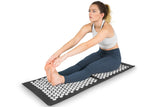 ProsourceFit Acupressure Mat and Pillow Set for Back/Neck Pain Relief and Muscle Relaxation, XL - Black/White