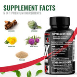 WELLUTION 5X Strength Full Body Cleanse - 1 Week Detox - 42 Vegan Capsules for Men & Women - Herbal Formula - Fast-Acting & Non-GMO