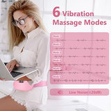 Portable Heating Pads Period Cramps: 6 Heat Levels and 6 Massage Modes Cramps Pain Relief Electric Cordless Menstrual Heating Pad for Back Pain & Cramps Pink