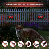 Solar Powered Nocturnal Animal Repeller, Predator Control Light Animal Repellent Device, Red Led Light Outdoor Deterrent Coyote Raccoon Deer Fox Skunk Squirrel for Garden Yard Farm Chicken Coop (4)