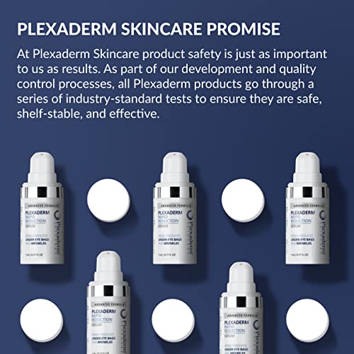 Plexaderm Rapid Reduction Eye Serum - Advanced Formula Anti Aging Visibly Reduces Under-Eye Bags, Wrinkles, Dark Circles, Fine Lines & Crow's Feet Instantly Instant Wrinkle Remover for Face