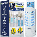 VEYOFLY Indoor Flying Insect Trap - Plug-in Fruit Fly, Gnat and Mosquito Trap With Refills - Odorless Bug Light for Home