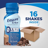 Ensure Enlive Meal Replacement Shake, 20g Protein, 350 Calories, Advanced Nutrition Protein Shake, Milk Chocolate, 8 Fl Oz (Pack of 16)