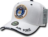 Rapid Dominance Genuine White Military Baseball Caps - Adjustable - US AIRFORCE -