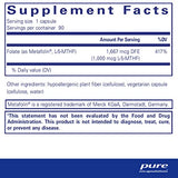 Pure Encapsulations Folate 1000 | Hypoallergenic Supplement with Metafolin L-5-MTHF* | 90 Capsules