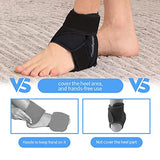 Comfpack Ankle Ice Pack Wrap Heel Ice Pack for Pain Relief, Hot Cold Therapy Foot Ice Pack Wrap for Plantar Fasciitis, Achilles Tendonitis, Ankle Sprain, Swelling Foot, Heel Spur, Black