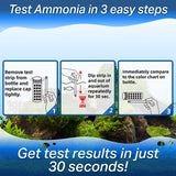 Ammonia Aquarium Test Strips - for Fresh/Salt Water Aquariums, Lab Grade, for Professional Or Home Use - Fast & Accurate Results! (25 Count)