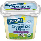 USDA Organic Grass Fed Ghee and Coconut Oil Blend, 12oz, Compare our cost per oz and Certified Organic, Carrington Farms