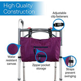 RMS Walker Bag with Soft Cooler - Water Resistant Tote with Temperature Controlled Thermal Compartment, Universal Fit for Walkers, Scooters or Rollator Walkers (Wine)