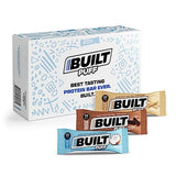 Built Bar Variety 12 Pack High Protein Energy Bars | Gluten Free | Chocolate Covered | Low Carb | Low Calorie | Low Sugar | Delicious Protien | Healthy Snack (Brownie Batter, Churro, Coconut)