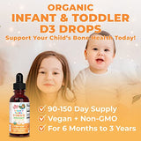 MaryRuth's Vitamin D3 Liquid Drops for Infants & Toddler | USDA Organic Liquid Vitamin D Spray for Infants & Toddlers | Immune Support & Bone Health | Vegan | Gluten Free | Non-GMO | 90-150 Servings