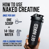 Pure Creatine Monohydrate – 200 Servings - 1,000 Grams, 2.2lb Bulk, Vegan, Non-GMO, Gluten Free, Soy Free. Aid Strength Gains, No Artificial Ingredients - NAKED CREATINE
