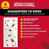 Catchmaster Brown Recluse Spider Giant Glue Boards 6Pk, Adhesive Bug Catcher, Insect, Scorpion, Cricket, Cockroach, & Spider Killer for Home, Bulk Glue Boards for House & Garage, Pet Safe Pest Control