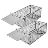 SZHLUX 2-Pack Humane Rat Trap, Mouse Traps Work for Indoor and Outdoor,Small Rodent Animal-Mice Vole Chipmunk Hamsters Live Cage,Catch and Release(SZ-SL3616D2S)