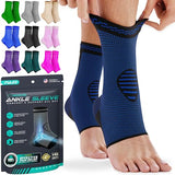 Modvel Ankle Brace for Women & Men - 3 Pair's of Ankle Support Sleeve & Ankle Wrap - Compression Ankle Brace for Sprained Ankle, Achilles Tendonitis, Plantar Fasciitis, & Injured Foot