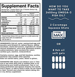 Coromega Max Super High Omega-3 Fish Oil Squeeze Packets, DHA and EPA, Coconut Bliss, 60-Count